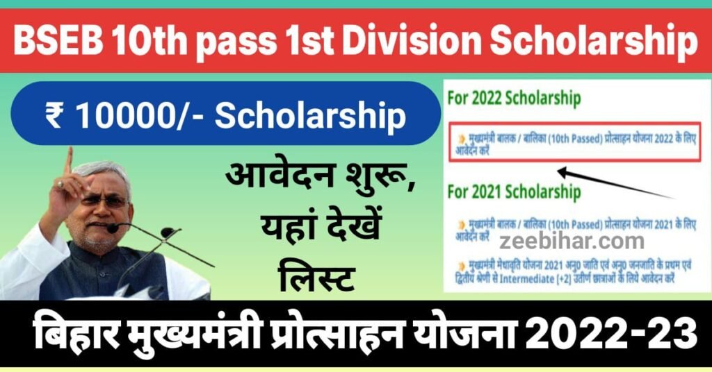 Bihar Board Matric St Division Scholarship