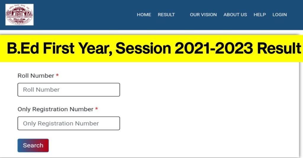 B.Ed First Year Session 2021 2023 Provisional Result