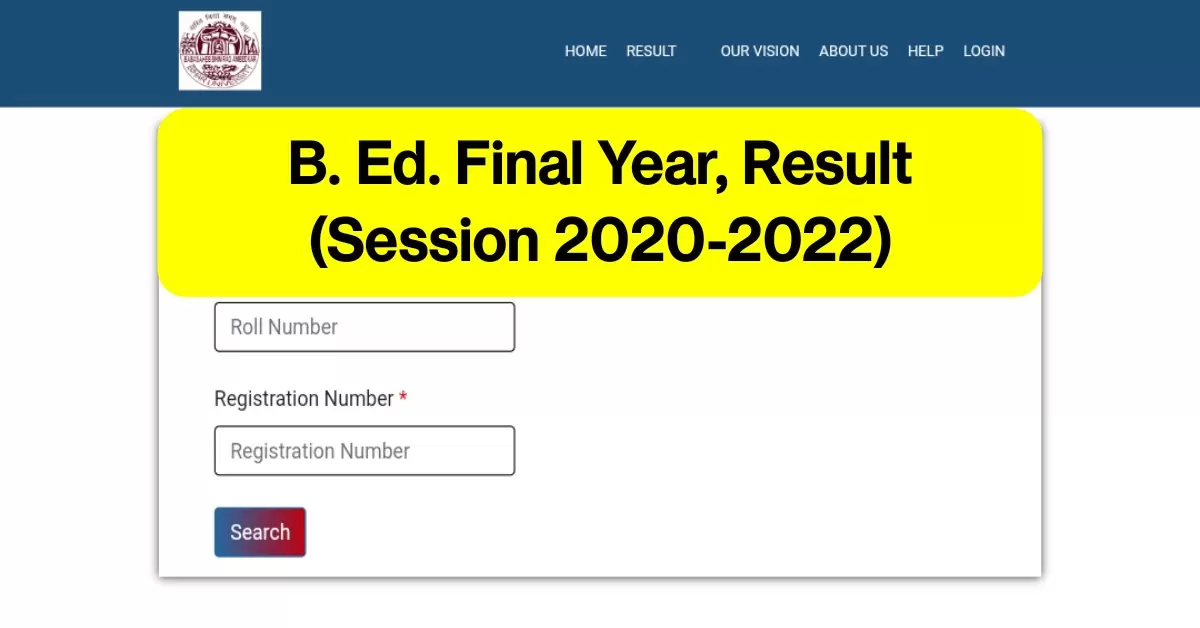 BRABU B.Ed. 2nd Year Result 2020-22