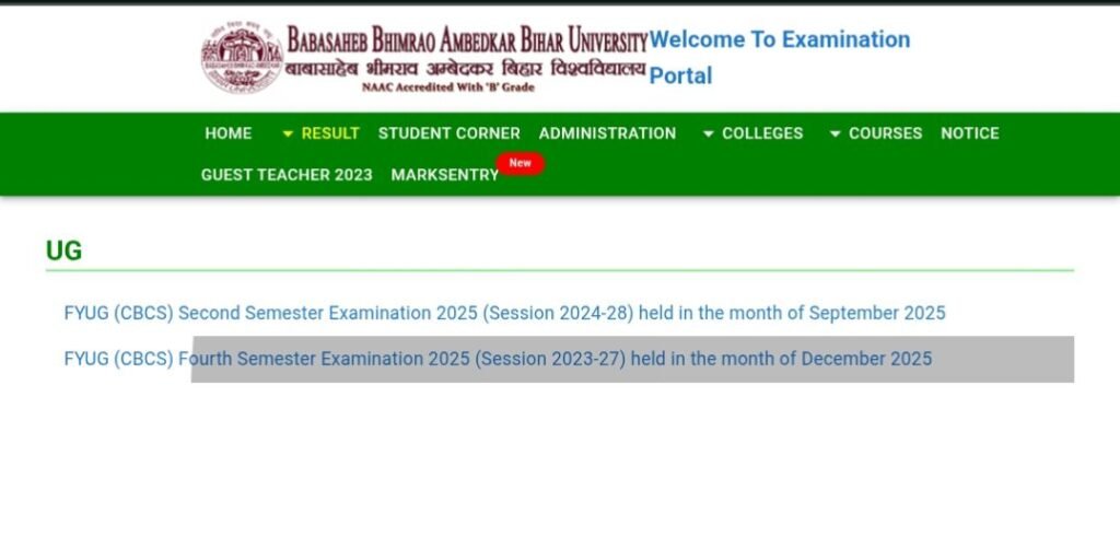BRABU UG 4th Semester Result 2023-27 : स्नातक सत्र 2023-27 के 4th सेमेस्टर का रिजल्ट जारी, यहां से करें डाउनलोड 2 img 20260221 1724307765080428789864744