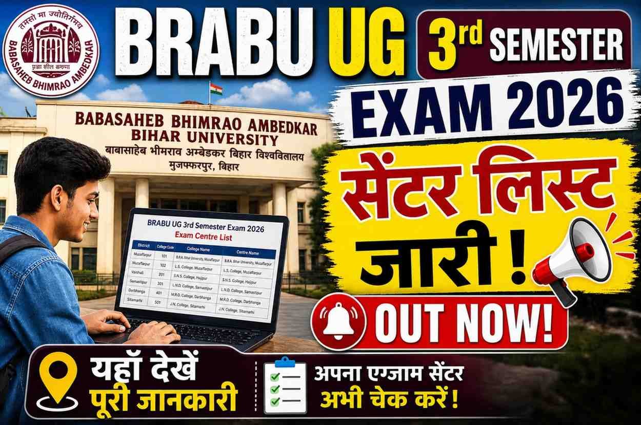 BRABU UG 3rd Semester Exam Centre List 2026