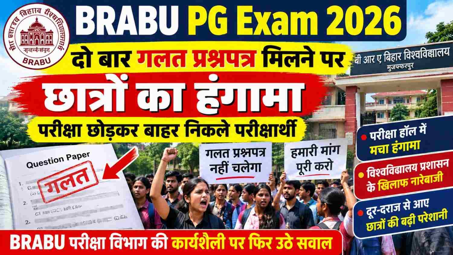 BRABU PG Exam 2026