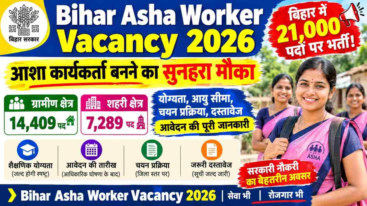 Bihar Asha Worker Vacancy 2026