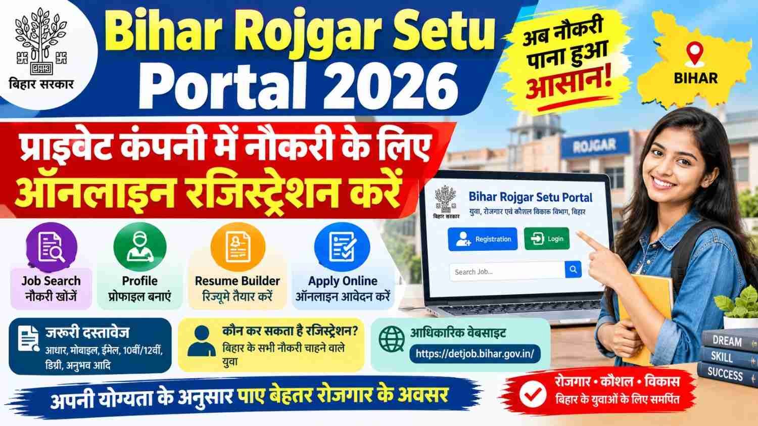 Bihar Rojgar Setu Portal 2026